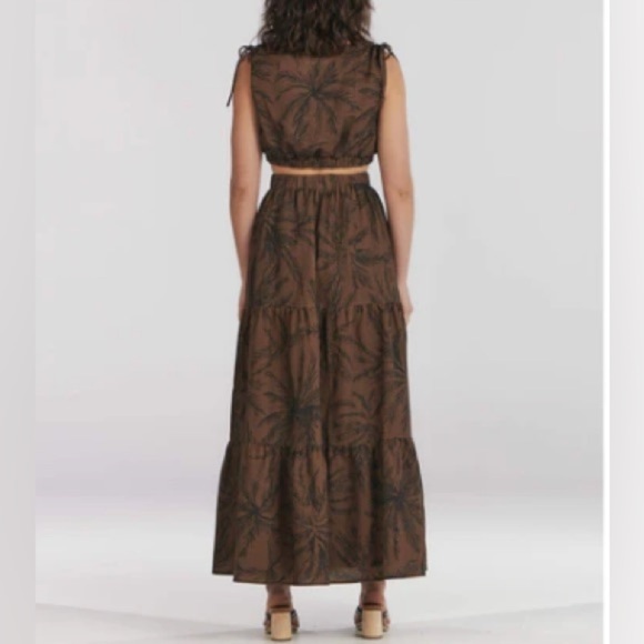 Charlie Holiday Linen Blend Chloe Printed Crop Top in a US size 6, NWT! - Picture 4 of 10